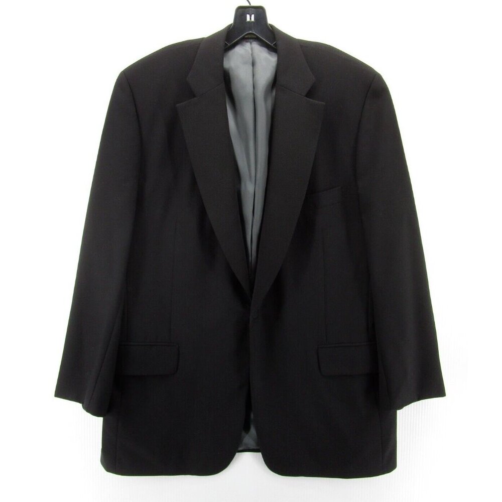 Paul Stuart Blazer 45 Tall Jacket Satin Lapel Smoking Evenings VINTAGE